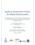 STUDY ON ASSESSMENT CRITERIA FOR MEDIA LITERACY LEVELS