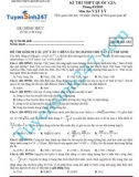 Đề thi thử lần 1 chuẩn bị cho kì thi THPT Quốc gia năm 2015 môn Vật lý - Trường THPT chuyên Sơn Tây (Mã đề thi 132)