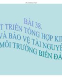 Bài giảng Địa lý 9 - Bài 38: Phát triển tổng hợp kinh tế và bảo vệ tài nguyên, môi trường biển đảo