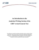 An Introduction to the Analytical Writing Section of the GRE® revised General Test