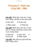 Chương 4 : Sỉnh sản (Câu 481 - 500)