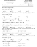 Đề thi giữa học kì 2 môn Toán lớp 12 năm 2020-2021 có đáp án - Trường THPT Việt Yên 1
