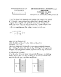 Đề thi tuyển sinh vào lớp 10 chuyên môn Vật lý năm học 2011 - 2012 - Trường THPT Chuyên Lương Văn Tụy