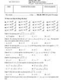 Đề kiểm tra 15 phút lần 3 môn Toán lớp 10 năm 2016-2017 - THPT Hàm Thuận Bắc - Mã đề 509