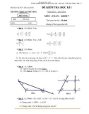 Đề kiểm tra học kì 1 môn: Toán 7 - Trường THCS Phú Hòa (Năm học 2013-2014)