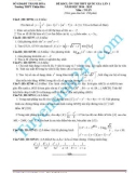 Đề khảo sát chất lượng ôn thi THPT quốc gia lần 1 có đáp án môn: Toán - Trường THPT Thiệu Hóa (Năm học 2014-2015)