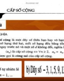 Bài giảng: Cấp số cộng