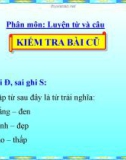 Bài giảng môn Tiếng Việt lớp 2 năm học 2020-2021 - Tuần 17: Luyện từ và câu Mở rộng vốn từ: Từ ngữ về vật nuôi. Câu kiểu Ai thế nào? (Trường Tiểu học Thạch Bàn B)