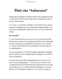 Thời của 'babarazzi'