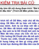 Bài giảng Tiết 74: Bài học đường đời đầu tiên