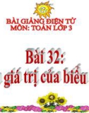 Bài giảng Tính giá trị của biểu thức - Toán 3 - GV.Ng.P.Hùng