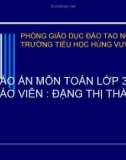 Giáo án điện tử tiểu học: Toán lớp 3