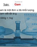 Giáo án điện tử môn Toán lớp 3 - Bài: Gam