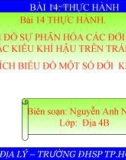 Bài giảng Địa lí lớp 10 - Bài 14: Thực hành đọc bản đồ sự phân hóa các đới khí hậu và các kiểu khí hậu trên trái đất, phân tích biểu đồ một số đới khí hậu