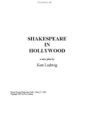 SHAKESPEARE IN HOLLYWOOD