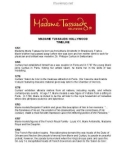 MADAME TUSSAUDS HOLLYWOOD TIMELINE