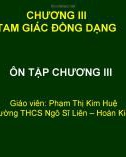 Bài giảng Toán lớp 8: Chương 3 - GV. Phạm Thị Kim Huệ