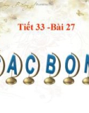 Giáo án Hóa học Tiết 33 - Bài 27: Cacbon