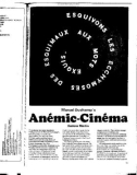 MARCEL DUCHAMP'S ANEMIC - CINEMA