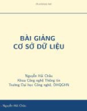 Bài giảng Cơ sở dữ liệu - Nguyễn Hải Châu (ĐH Công nghệ)