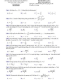 Đề thi KSCL lần 2 môn Toán 12 năm 2018-2019 có đáp án - Trường THPT Cộng Hiền