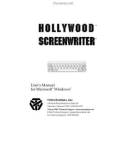 HOL LYWOOD ™ SCREENWRITER ™ - User's Manual for Microsoft ® Windows ®