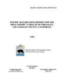 SEISMIC HAZARD ZONE REPORT FOR THE HOLLYWOOD 7.5-MINUTE QUADRANGLE, LOS ANGELES COUNTY, CALIFORNIA