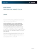 Dolby Atmos Next Generation Audio for Cinema