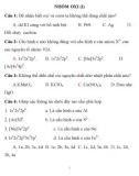 BÀI TẬPTRẮC NGHIỆM MÔN HÓA HỌC CHUYÊN ĐỀ: OXI