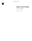 Apple Cinema Display User's Guide