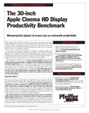 The 30-inch Apple Cinema HD Display Productivity Benchmark