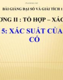 Bài giảng Xác suất của biến cố - Đại số 11 - GV. Trần Thiên