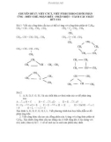 CHUYÊN ĐỀ 17: VIẾT CTCT, VIẾT PTHH THEO CHUỖI PHẢN ỨNG - ĐIỀU CHẾ, NHẬN BIẾT – PHÂN BIỆT – TÁCH CÁC CHẤT HỮU CƠ