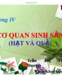 Bài giảng chương 4: Cơ quan sinh sản (Hạt và quả) - Trần Thị Thanh Hương