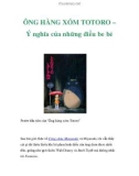 ÔNG HÀNG XÓM TOTORO – Ý nghĩa của những điều be bé