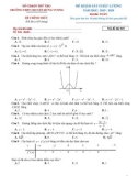 Đề thi KSCL môn Toán 12 năm 2019-2020 có đáp án - Trường THPT chuyên Hùng Vương