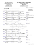 Đề thi KSCL môn Toán 12 năm 2019-2020 có đáp án - Trường THPT chuyên Lê Hồng Phong