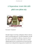 A Separation: trước khi chết phải xem phim này