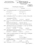 Đề thi học kì 2 môn Toán 12 năm 2017-2018 có đáp án - Trường THPT Đoàn Thượng - Mã đề 132