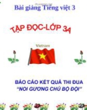 Bài giảng Tập đọc: Báo cáo kết quả tháng thi đua - Tiếng việt 3 - GV.N.Phương Mai