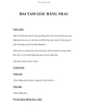 HAI TAM GIÁC BẰNG NHAU