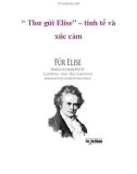 ' Thư gửi Elise' – tinh tế và xúc cảm