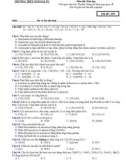 Đề thi KSCĐ môn Hóa học lớp 12 năm 2016-2017 lần 1 - THTP Ngô Gia Tự - Mã đề 629