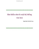 Sân khấu như là một hệ thống văn hoá