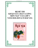 Bộ đề thi KSCL môn Ngữ Văn lớp 9 năm 2018-2019 (có đáp án)