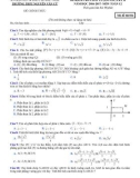 Đề kiểm tra chất lượng giữa HK 2 môn Toán lớp 12 năm 2016-2017 - THPT Nguyễn Văn Cừ - Mã đề 024