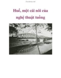 Huế, một cái nôi của nghệ thuật tuồng