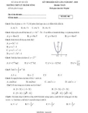 Đề thi khảo sát THPT Quốc gia môn Toán năm 2018 lần 4 - THPT Lý Thánh Tông - Mã đề 001