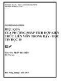 Sáng kiến kinh nghiệm: Vận dụng kiến thức liên môn vào dạy một tiết học cụ thể trong môn Tin học lớp 10