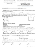 Đề thi thử tốt nghiệp THPT năm 2021 môn Vật lí có đáp án - Trường THPT Trần Nhân Tông